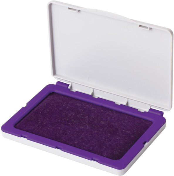 Штемпельная подушка BRAUBERG, 120х90 мм (рабочая поверхность 110х70 мм), фиолетовая краска