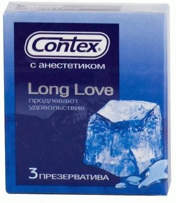 Презервативы с продлевающей смазкой Contex Long Love - 3 шт.