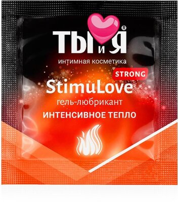 Разогревающий гель-лубрикант Stimulove Strong в одноразовой упаковке - 4 гр.