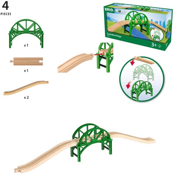 BRIO "Арочный мост" с возможностью наращивания,4 эл.,кор.29х15х9 см