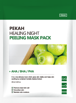 Восстанавливающая тканевая маска с AHA-BHA-PHA кислотами Healing Night Peeling Mask Pack