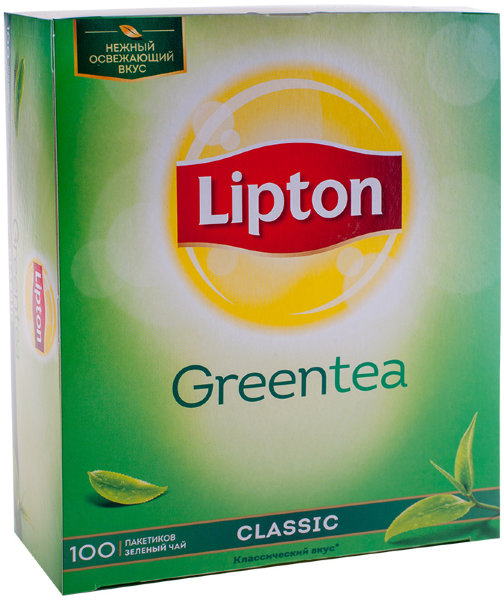 Чай Lipton "Classic Green", зеленый, 100 пакетиков по 1,7г