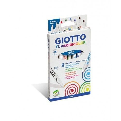 Giotto Фломастеры Magic 6цв+2цв "Giotto Turbo Bicolor" 423400