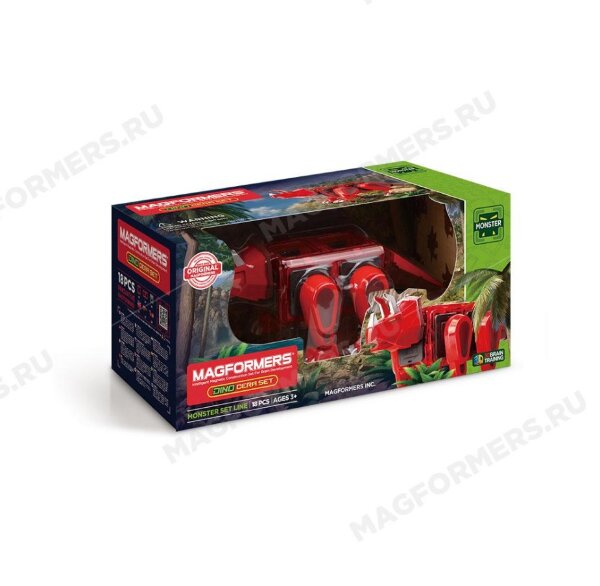 Магнитный конструктор Magformers Dino Cera set 18P