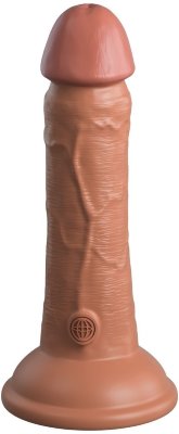 Кофейный фаллоимитатор 6  Silicone Dual Density Cock - 17 см.