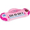 Инструмент музыкальный на батарейках, орган розовый,светящийся, ВОХ 36х16х5 см, арт. 8010.