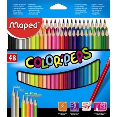 Maped Карандаши цвет. 48цв "Color Peps" трехгранные, ударопрочные, карт.упак. 832048