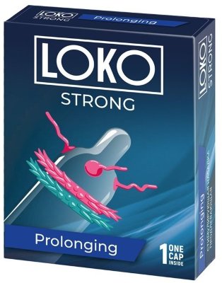 Стимулирующая насадка на пенис LOKO STRONG с продлевающим эффектом