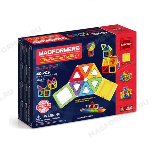 Магнитный конструктор Magformers Basic Window Plus Set 40 set