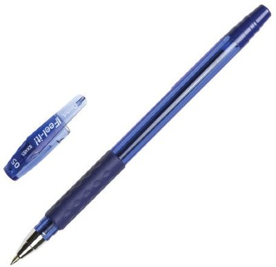 Ручка шариковая масляная с грипом PENTEL "Feel it!", СИНЯЯ, трехгранная, узел письма 0,5 мм