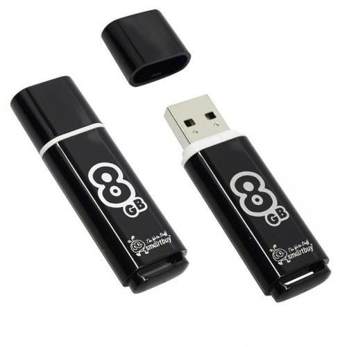 Smartbuy Флеш-драйв 8 GB USB Smartbuy Glossy series Black SB8GBGS-K