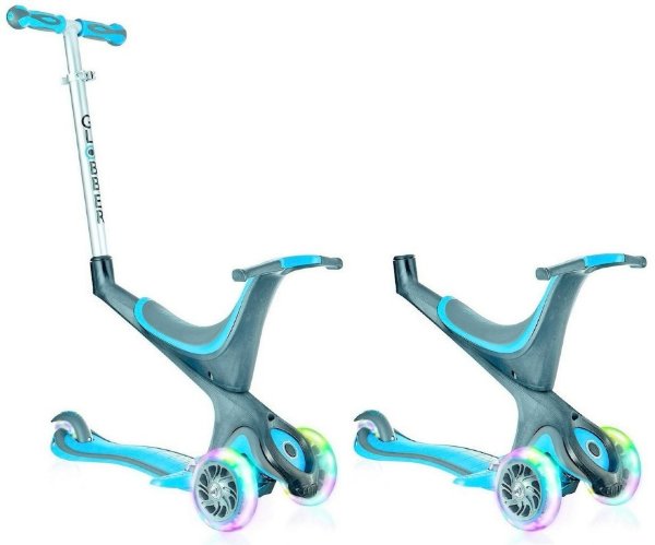 Самокат Globber Evo 5 in 1 с 3 светящимися колесами Sky Blue