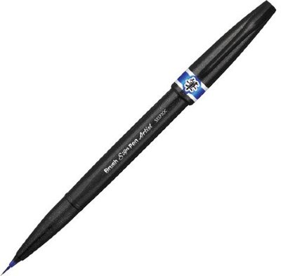 Ручка-кисть PENTEL "Brush Sign Pen Artist", линия письма 0,5-5 мм, синяя