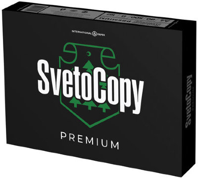 Бумага офисная А4, класс B, SVETOCOPY PREMIUM, 80 г/м2, 500 л., International Paper, белизна 162% (CIE)