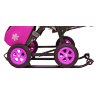 Санки-коляска SNOW GALAXY City-1-1 Мишка со звездой на розовом на больших надув колёсах+сумка+вареж