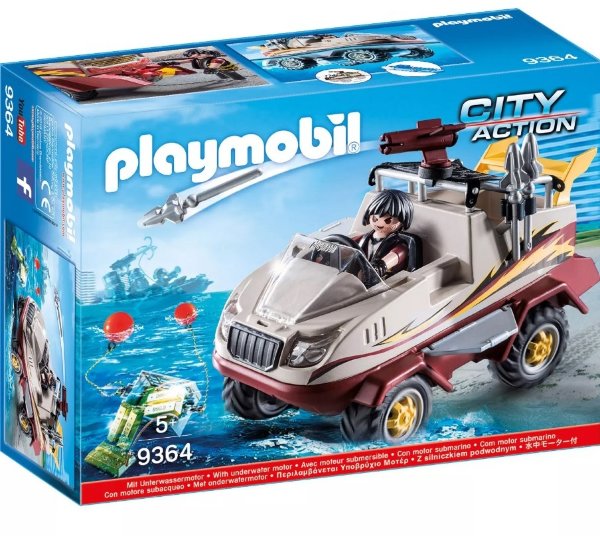 Конструктор Playmobil Полиция: Грузовик-амфибия 9364pm