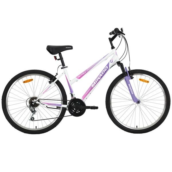 Велосипед 26" Mikado Blitz Evo Lady, 18 скор., SYPO, V-brake, белый/фиолет.