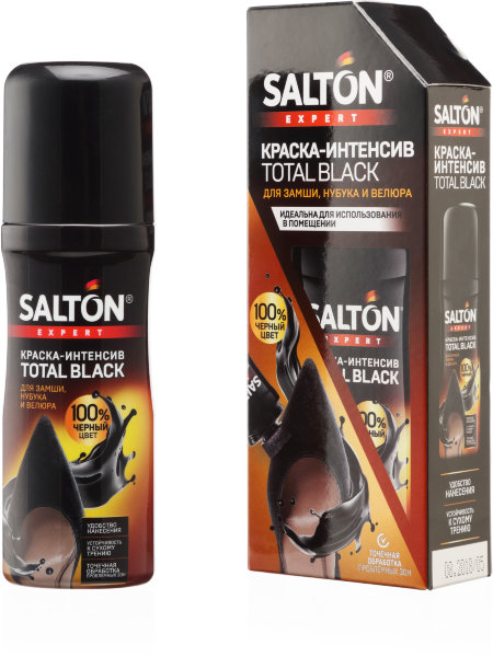 SALTON EXPERT Краска-интенсив Total black д/замши, нубука и велюра, 75мл Черный