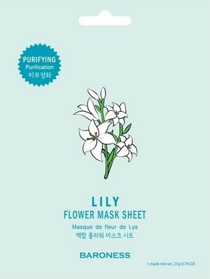 Увлажняющая тканевая маска для лица с экстрактом лилии Flower Mask Sheet Lily