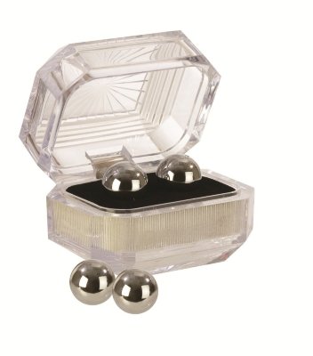 Серебристые вагинальные шарики Silver Balls In Presentation Box