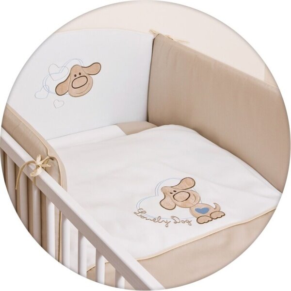 Постельное бельё 3 предмета Ceba Baby с вышивкой Lovely Dog Beige