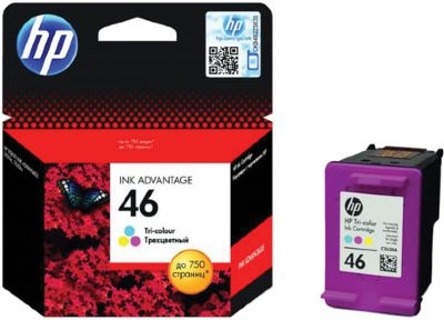 Картридж струйный HP (CZ638AE) DeskJet Ink Advantage 2020hc/2520hc №46, цветной, оригинальный, ресурс 750 стр.