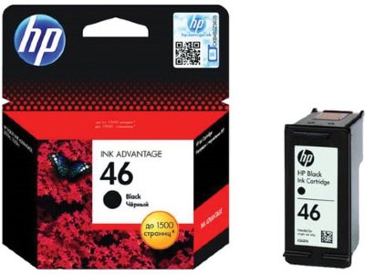 Картридж струйный HP (CZ637AE) DeskJet Ink Advantage 2020hc/2520hc, №46, черный, оригинальный, ресурс 1500 стр.