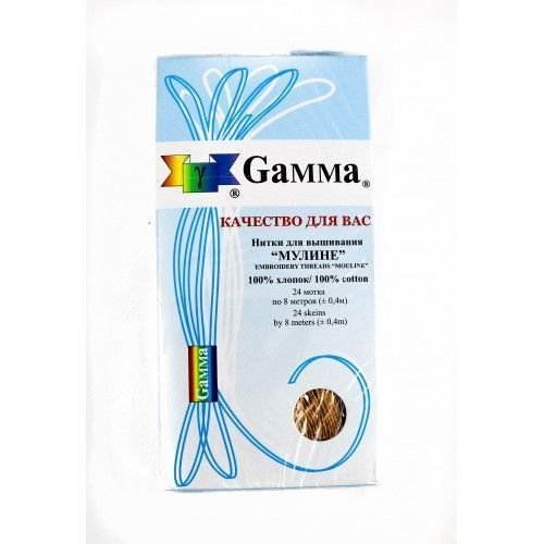 Gamma Нитки мулине "Gamma" 100% хлопок, 8м , золотисто-коричневый 2177157081