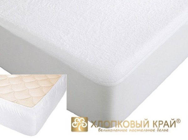 Наматрасник непромокаемый Хлопковый край Caress Махра 120*200*25