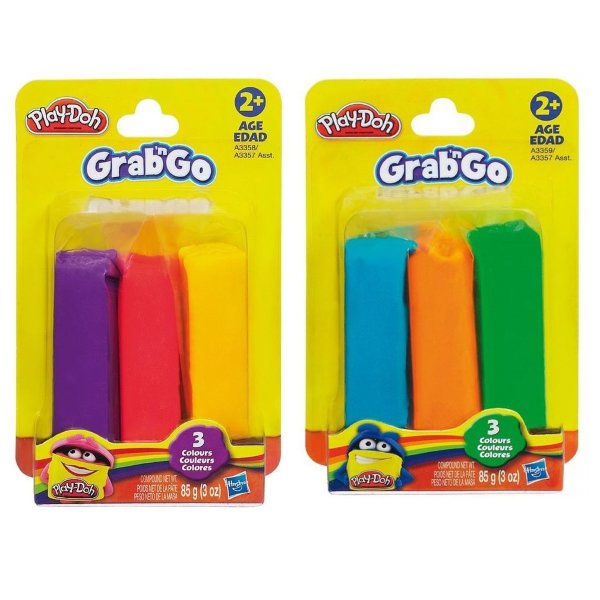 Hasbro Play Doh Игровой набор Пластилин Grab'n Go 3 цвета