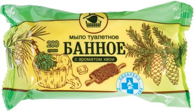 Мыло туалетное 200 г БАННОЕ (Меридиан), "Хвоя"