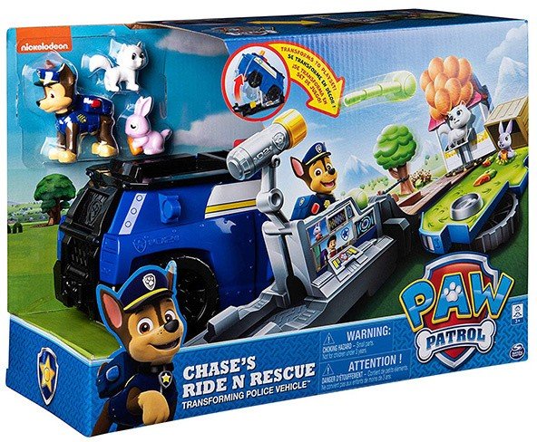 Paw Patrol 6046797-Cha Щенячий патруль машинка Спасательная станция - трансформер Чейз