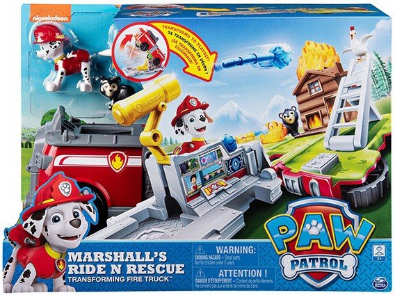 Paw Patrol 6046797-Mar Щенячий патруль машинка Спасательная станция - трансформер Маршел