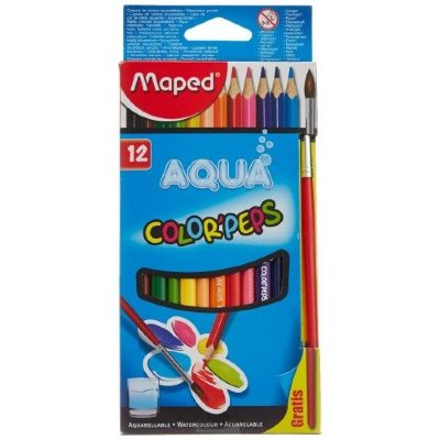 Maped Карандаши цвет. акварельные 12цв "Color Peps" трехгранные, с кисточкой, ударопрочные 836011