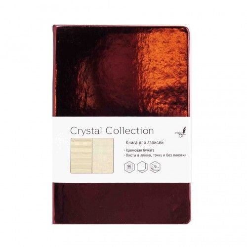 Канц-Эксмо Записная книжка А5 96л. "Crystal Collection. Черешневый лес" 7БЦ, мет.иск.кожа,линия,точка,нелин КЗКК5962596