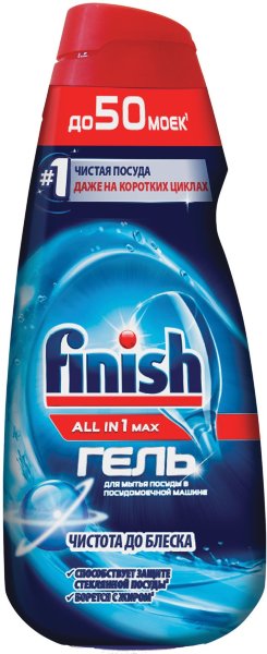 Гель для мытья посуды в посудомоечных машинах 1 л FINISH All in 1, "ShineProtect"