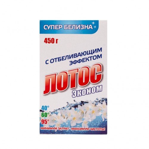 Росхимпром Порошок стиральный ЛОТОС 450 гр Отбеливающий эффект