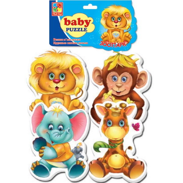 Игровой набор Мягкие пазлы Baby puzzle Зоопарк ***К401