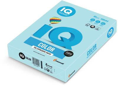 Бумага IQ color, А4, 80 г/м2, 500 л., пастель, голубая, MB30