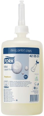 Картридж с жидким мылом одноразовый TORK (Система S1) Premium, 1 л, 421501, 420501