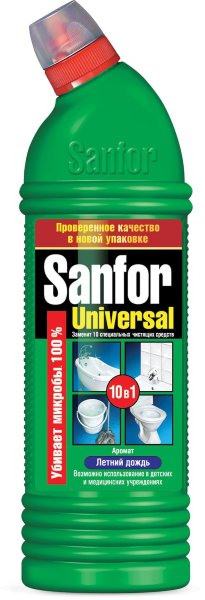 Чистящее средство 1 кг, SANFOR Universal (Санфор Универсал) "Летний Дождь", гель