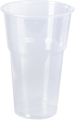 Одноразовые стаканы 500 мл, КОМПЛЕКТ 20 шт., пластиковые, "БЮДЖЕТ", прозрачные, ПП, холодное/горячее, ЛАЙМА