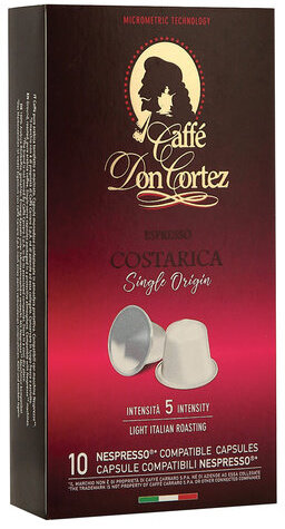 Капсулы для кофемашин NESPRESSO COSTARICA, натуральный кофе, Италия, 10 шт. х 5,2 г, DON CORTEZ