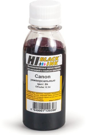 Чернила HI-BLACK для CANON универсальные, черные, 0,1 л, водные