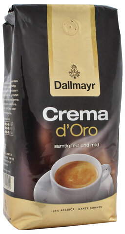 Кофе в зернах DALLMAYR (Даллмайер) "Crema d`Oro Selektion", арабика 100%, 1000 г, вакуумная упаковка, 35503, 355000000