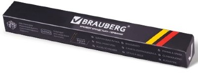 Ручка бизнес-класса шариковая BRAUBERG "Slim Black", корпус черный, узел 1 мм, линия письма 0,7 мм, синяя, 141402