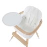 Стульчик для кормления Micuna OVO T-1771 Plus One(Pearl White/Natural   Полипропиленовые ремни White)