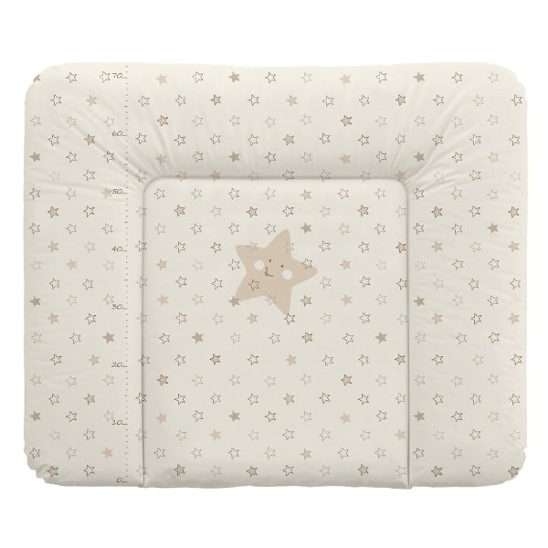 Пеленальный матрац 70x85 см Ceba Baby мягкий на комод(W-134-066-111 Stars Beige)