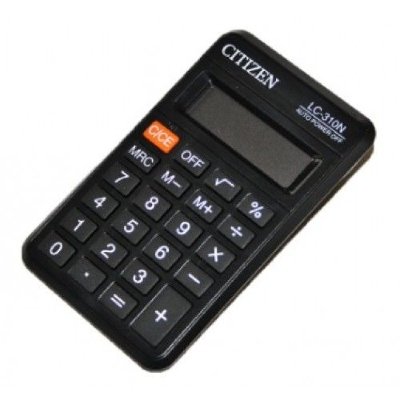 Citizen Калькулятор карманный 8 разр. питание от батар. LR06 (пальч) LC310NR