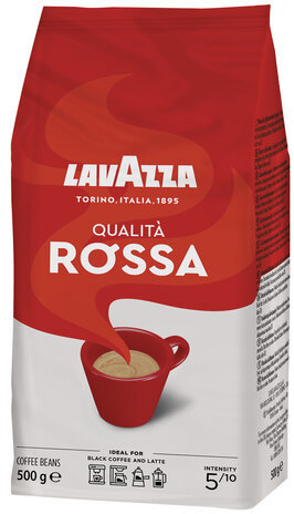 Кофе в зернах LAVAZZA "Qualita Rossa", 500 г, вакуумная упаковка, 3632